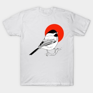 Chickadee little bird illustration T-Shirt